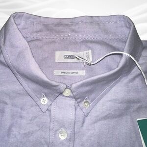 NWT Closed‎ Organic cotton Shirt Blouse Large Button Down Oversized Lilac